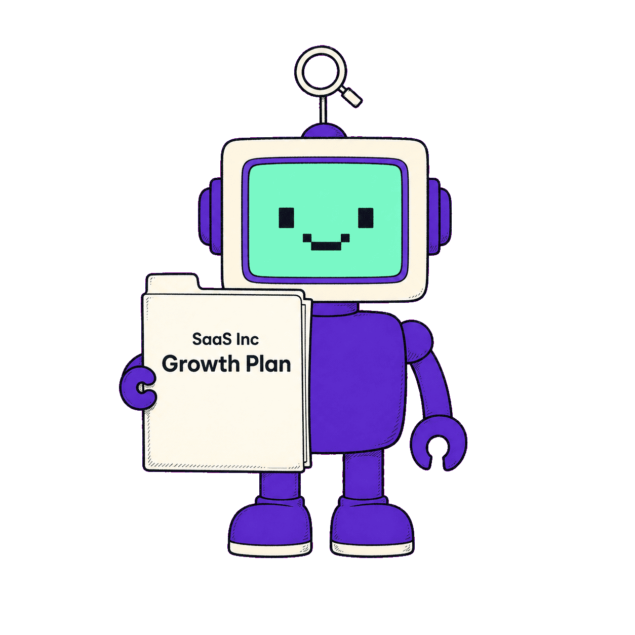 Buddy presenting a prepared search growth plan for first-marketer.
