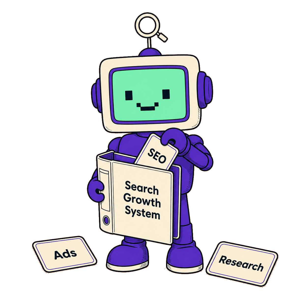 Buddy presenting a prepared search growth plan for seed-series-a.